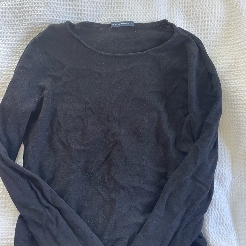 Women's Black Long Sleeve Top